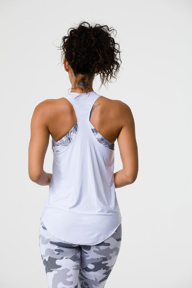 Image Title Onzie Glossy Flow Tank - White